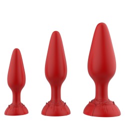 rola rose anal plug three piece set